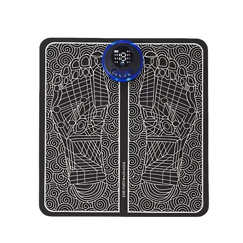 مدلك قدم كهربائي قابل للطي محمول سريع USB شحن EMS مدلك تحسين الدورة الدموية تخفيف قرحة القدمين الساق الاسترخاء