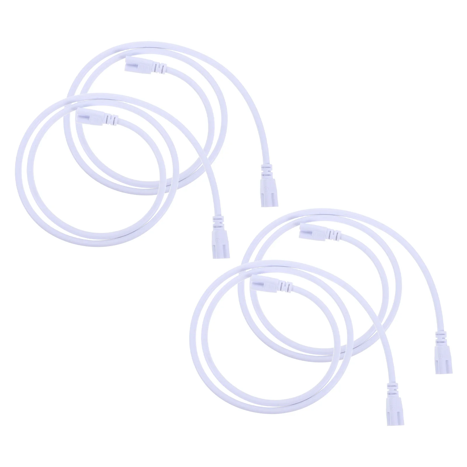 

4 Pcs LED Light Tube Power Cord Linkable Cords Double Ended Cable Socket Fittings Connecting Wire T5 Led Strip
