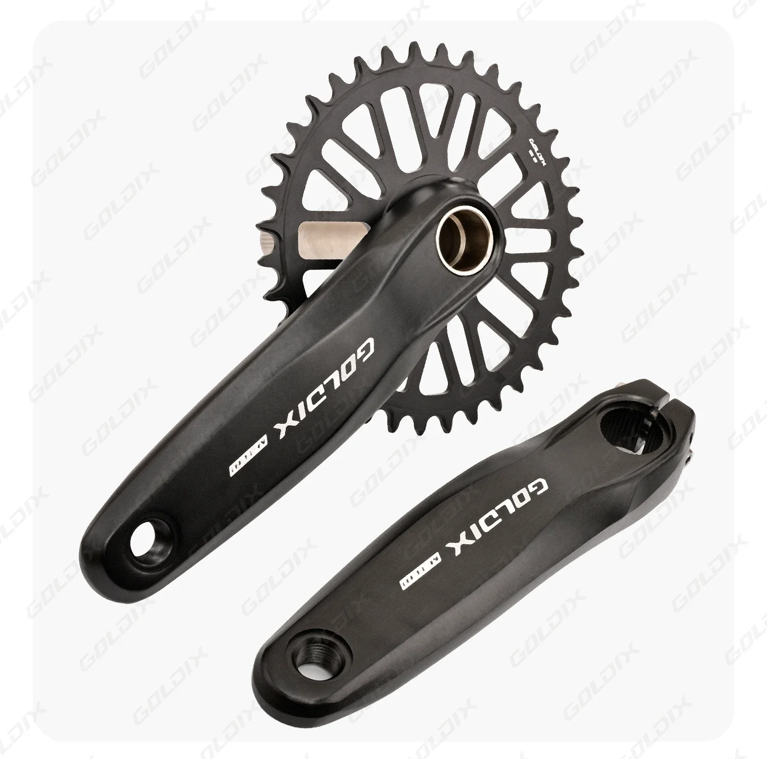 GOLDIX 3-Bolzen-Direct-Mount-MTB-Kurbelgarnitur 165/170/175mm Legierungs-Schmiedekurbelarm Schmal-Breit-Kettenblatt Mountainbike-Fahrradteile – Detail 10
