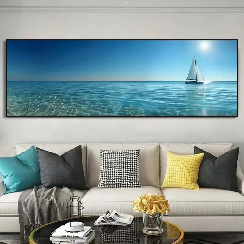 Sailboat Sailing Canvas Printing Ocean Lighthouse Venice Italy Landscape Poster Wall Art Prints Picture Home Room Decor Cuadros