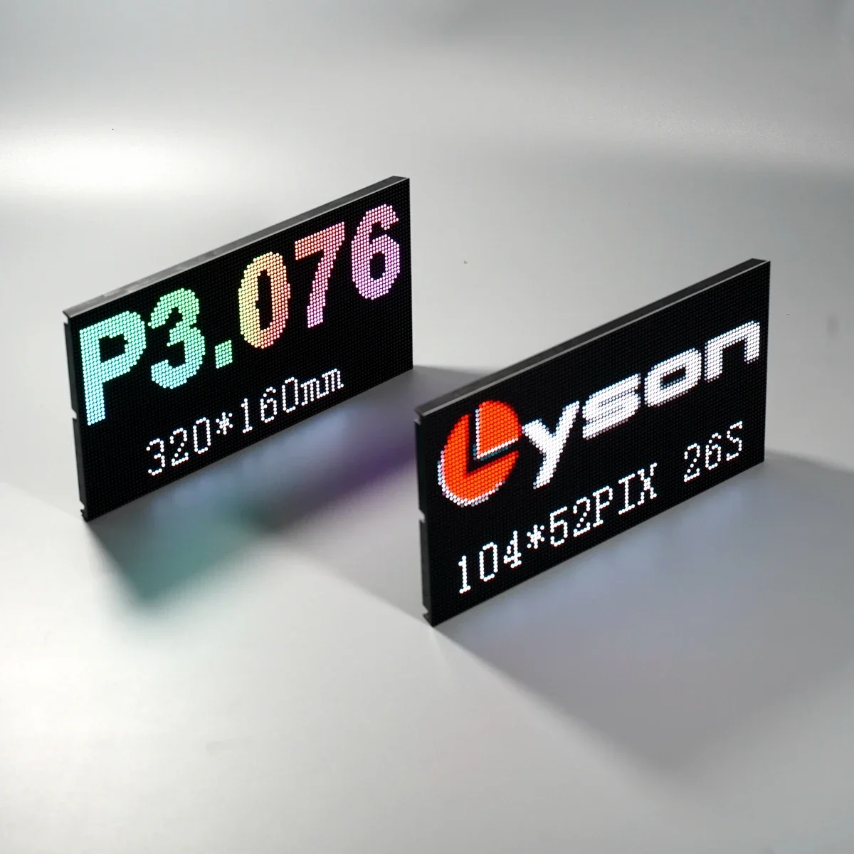 실내 SMD 풀 컬러 LED 비디오 디스플레이 모듈, RGB 패널 매트릭스, HD-C16L 컨트롤러와 함께 작동, 320x160mm, 104x52 도트, HUB75, P3.076