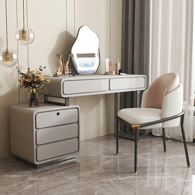 Mirror Dressing Table Dressers Bedroom Living Mobile Dressing Table Nightstands Penteadeiras De Maquiagem Luxury Furniture