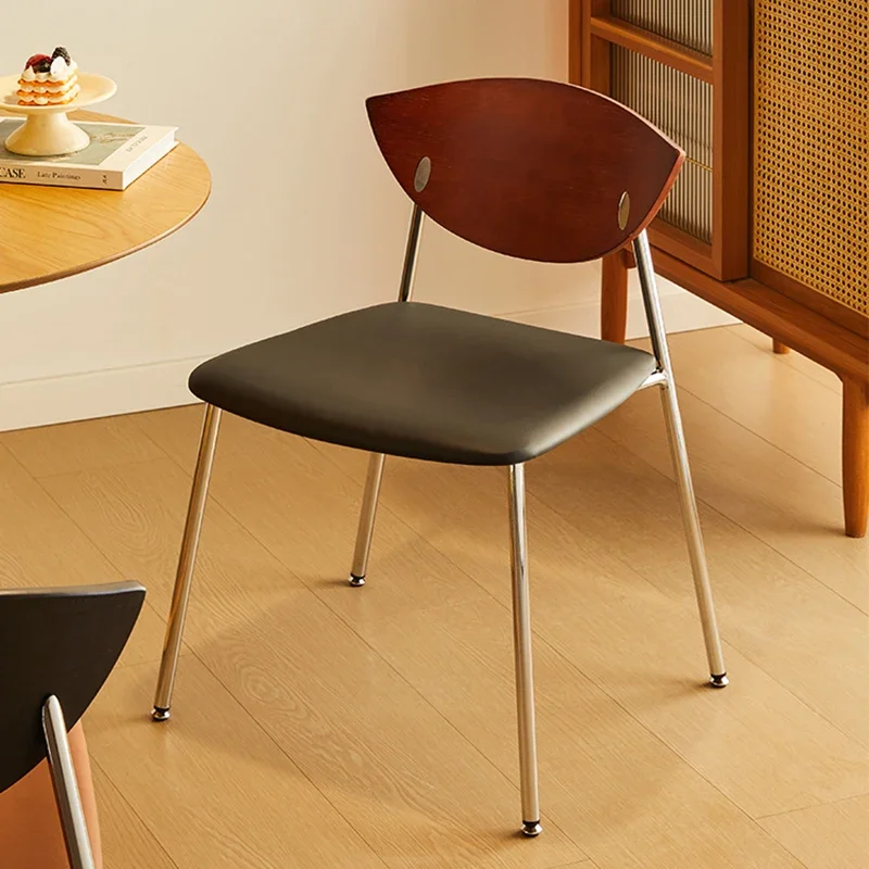 American Vintage Dining Chair Modern Simple Design Restaurant Dining Chair Ergonomic Wooden Home Furniture Sillas Comedor FYDC image 2