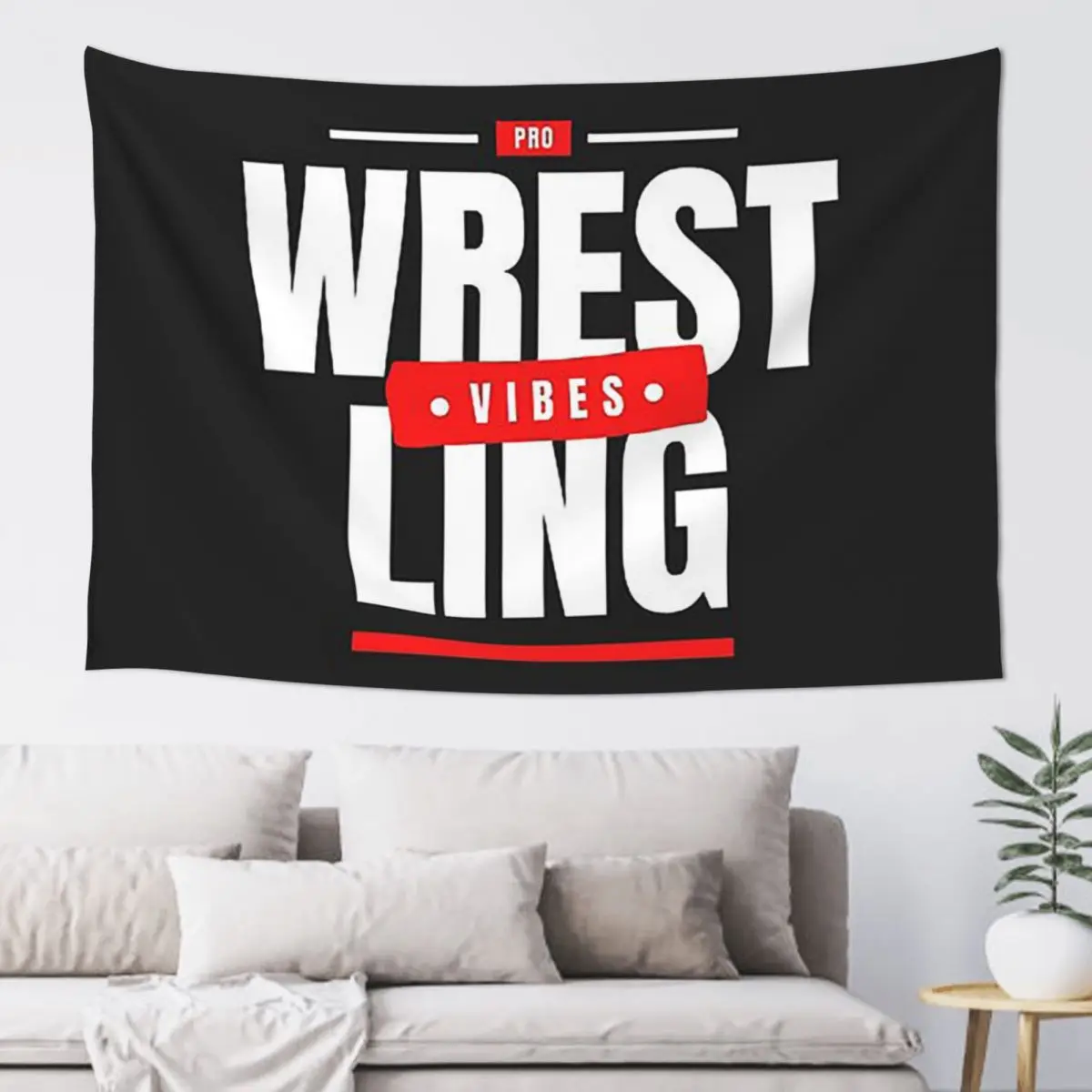 Pro Wrestling Vibes Tapestry Hippie Wall Hanging Aesthetic Home Decoration Tapestries for Living Room Bedroom Dorm Room
