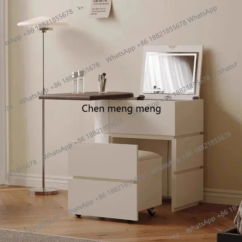 

Makeup Desk Bedroom Dressers Simple Modern Light Luxury Small Clamshell Dressing Table Multi Functional Makeup Vanities Vanity