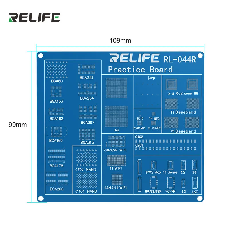 Relife RL-044R Welding Test Practice Board for IP17 Series Chip Connector Socket Removal Installation Fly Wire Training