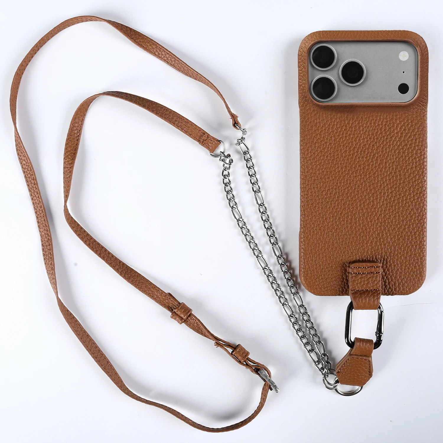 

Luxury Genuine Leather Case For iPhone 17 Pro Max 17e 16e 16 15Pro 11 13 12pro 14Pro 14 Air With Strap Lanyard Phone Cover Coque