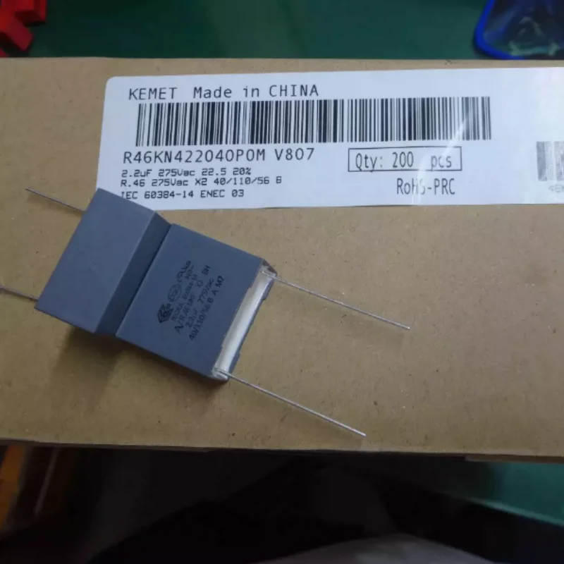10pcs-100pcs KEMET AV R46KN422040P0M 2.2uf/275VAC 2u2 225 brand new film capacitor 22MM