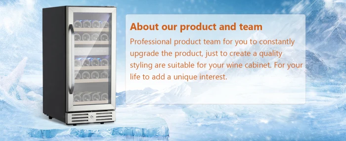 29 Bottle Wine Cooler Refrigerator 15” Dual Zone Seamless Stainless Steel Built-in Freestanding Wine Fridge, 2-Layer Door with L