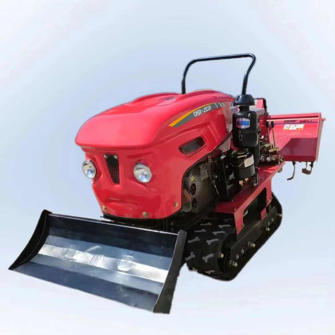 Multifunctional Rotary Tiller Agricultural Machinery Rotary Cultivator Mini Crawler Tractor Price