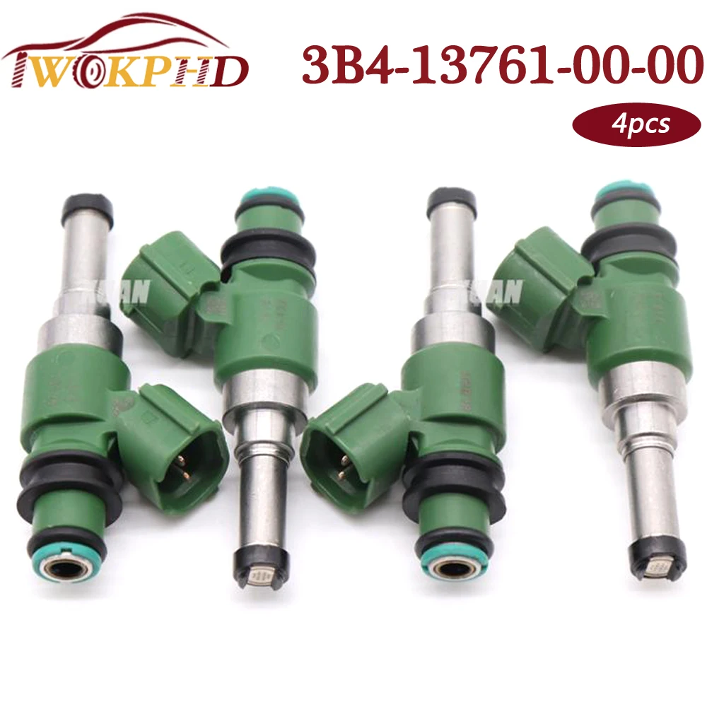 3B4-13761-00-00 NEW 4PCS Motorcycle Injection Fuel Injector For Yamaha ATV Grizzly 450 550 700 3B4-13761-0000