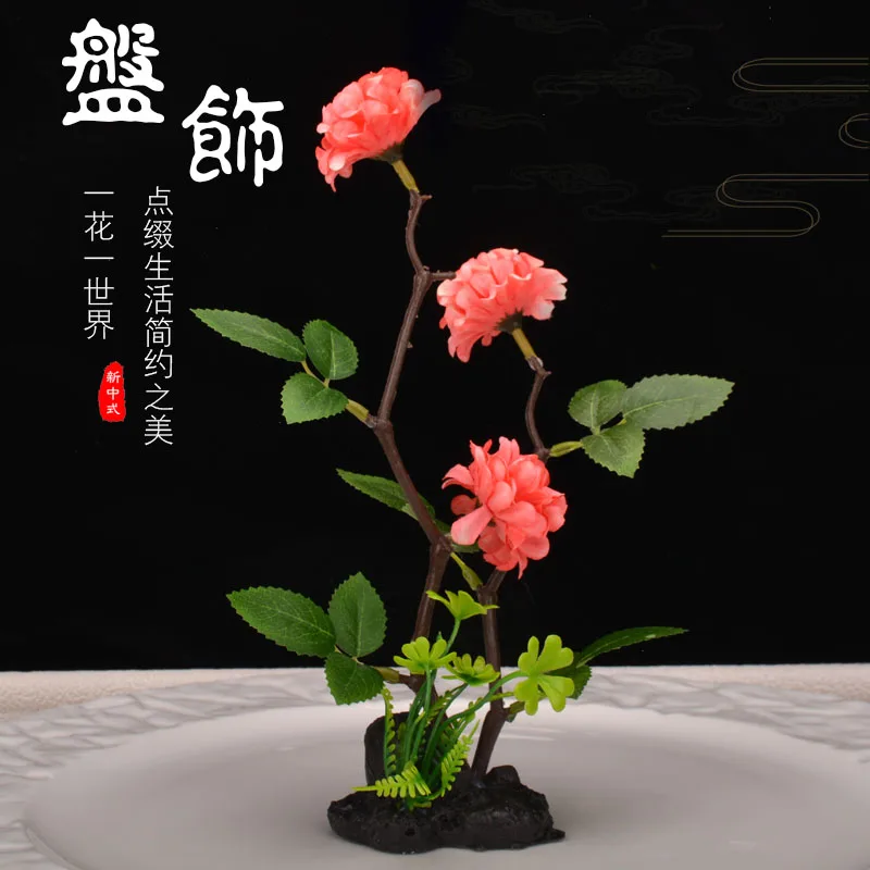 Hotel Display Plate Decorative Flowers Creative Restaurant Plate Decoration Plum Blossom Chinese Dish Embellishment Open-End