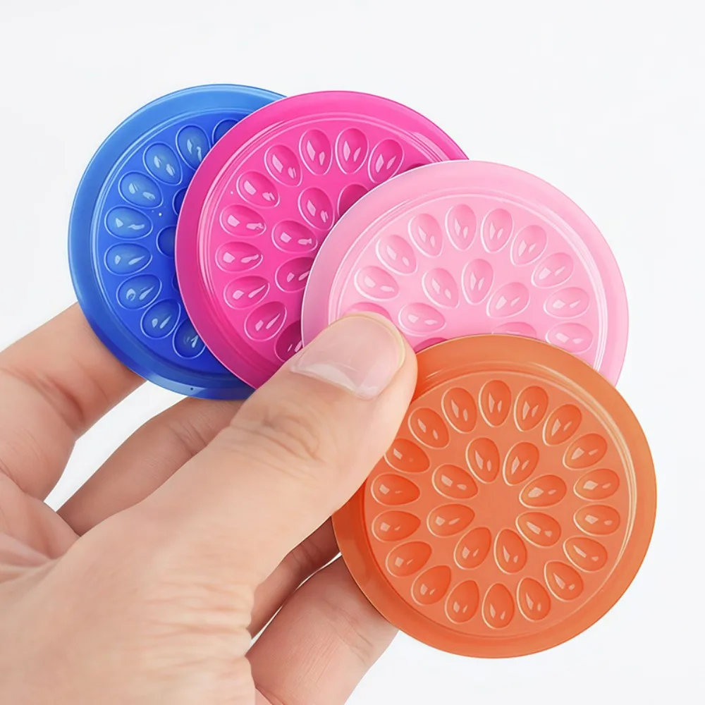 50 Stück Wimpernkleberhalter, falsche Tabletts, Wimpernverlängerung, Kleberpalette, Wimpernpalette, Pfropfpads, Kunststoff, rosa Tablett für Frauen und Mädchen