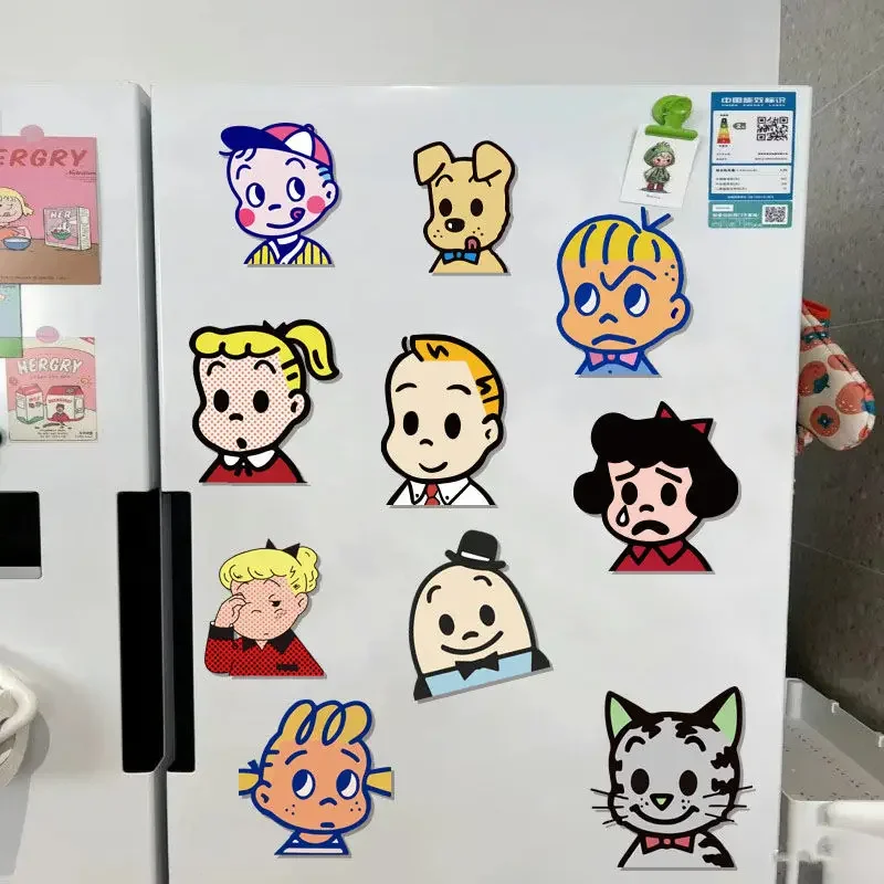 Harada Osamu Cartoon Magnetic Refrigerator Sticker Kawaii Home Wall Decoration Anime Character Fashion Girl Toys INS Gift