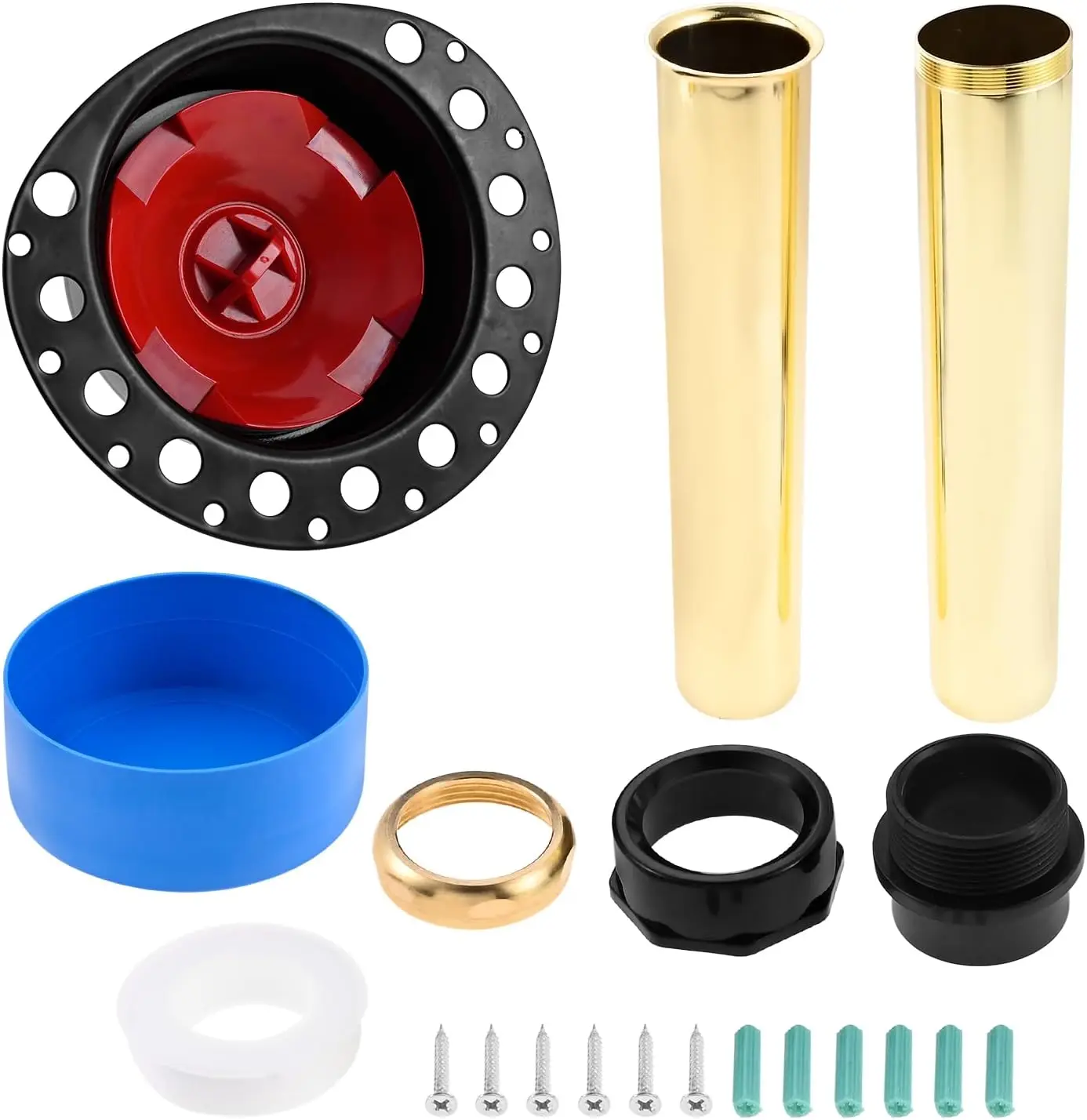 

Freestanding Tub Drain Rough-in Kit Bathtub Drain Kit with Plastic Adapter and Brass Tail Pipes for Freestanding Bathtub