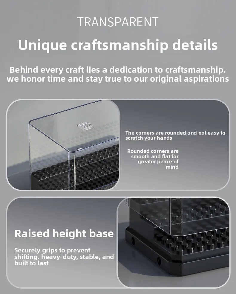 Compatible with small Lego bricks, doll display boxes, acrylic brackets, decorative storage boxes, transparent display. shelf