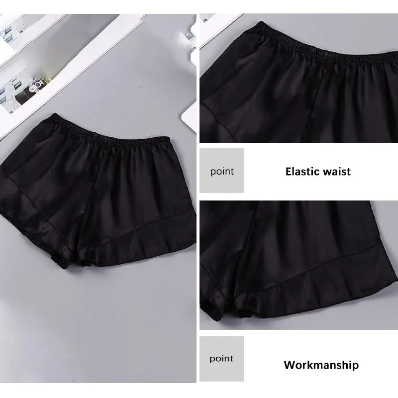 

Fashion Plus Size Safety Silk Pants Anti-Emptied Ladies Underwear Elegance Satin Sexy Lingerie Safety Short Pants