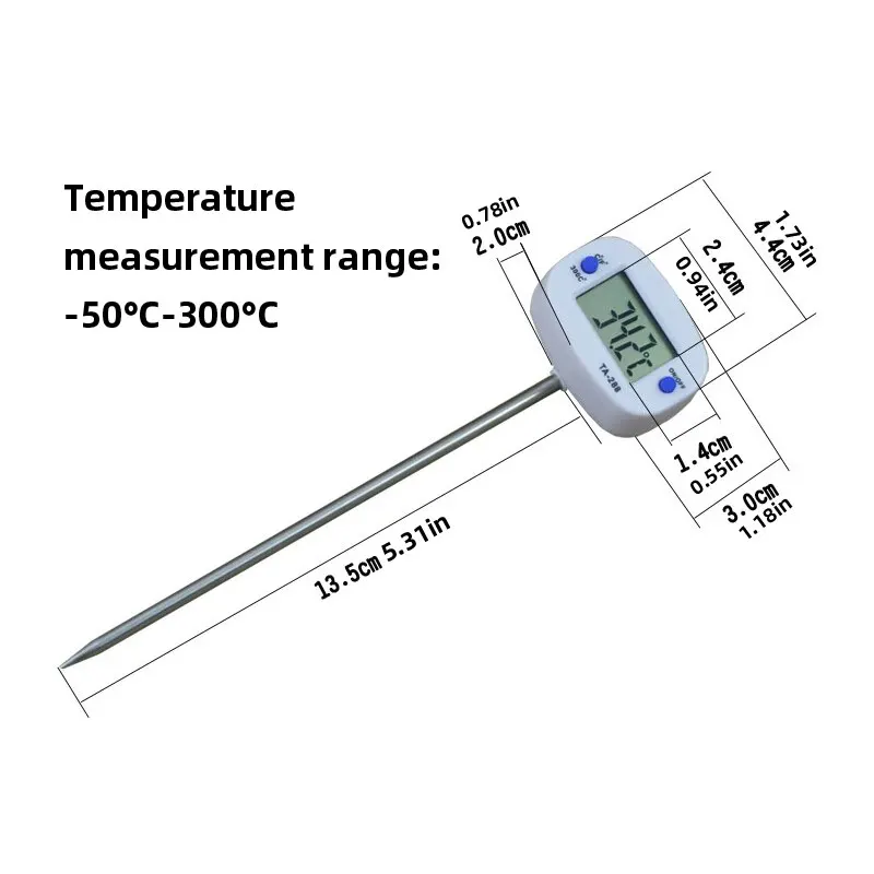 Thermometer Drink Measuring Tool Kitchen Oil Temperature Coffee Barbecue Milk Water Thermometer Pin Bbq