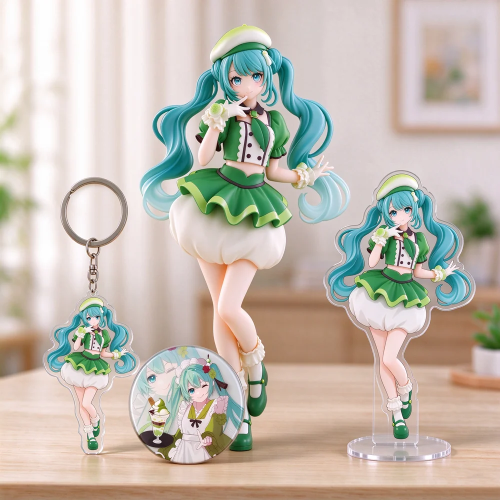 Genuine Furyu Hatsune Miku TIROL CHOCO Collaboration Figure Matcha Mochi ver PVC Action Figures Figurine Toys Model
