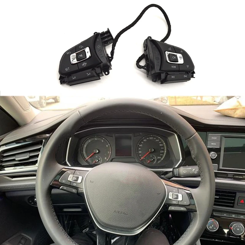 Multi-Function Steering Wheel Volume Control Switch Buttons For VW Tiguan Touran 5NA959442A