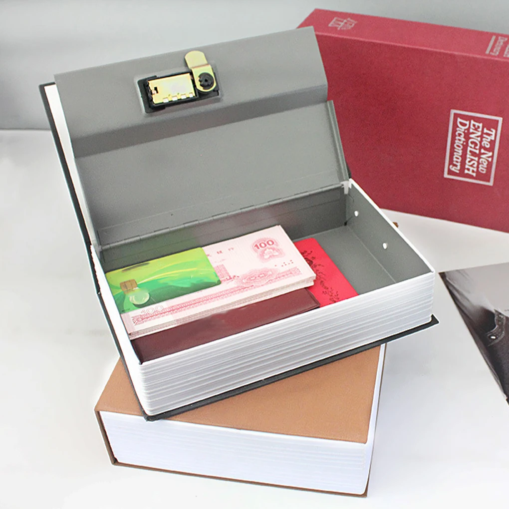 آمن مدمج ومحمول يخزون الممتلكات الثمينة، صندوق أمان بكلمة مرور آمن ومتين، كلمة مرور حمراء M-24.5*15.5*5.5 سم
