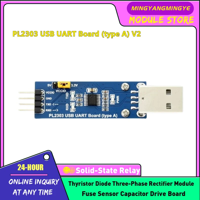 IN STOCK NEW PL2303 USB UART Board (type A) V2 PL2303 USB to UART/TTL Universal Serial Port Module V2 USB type A Interface 1.8V
