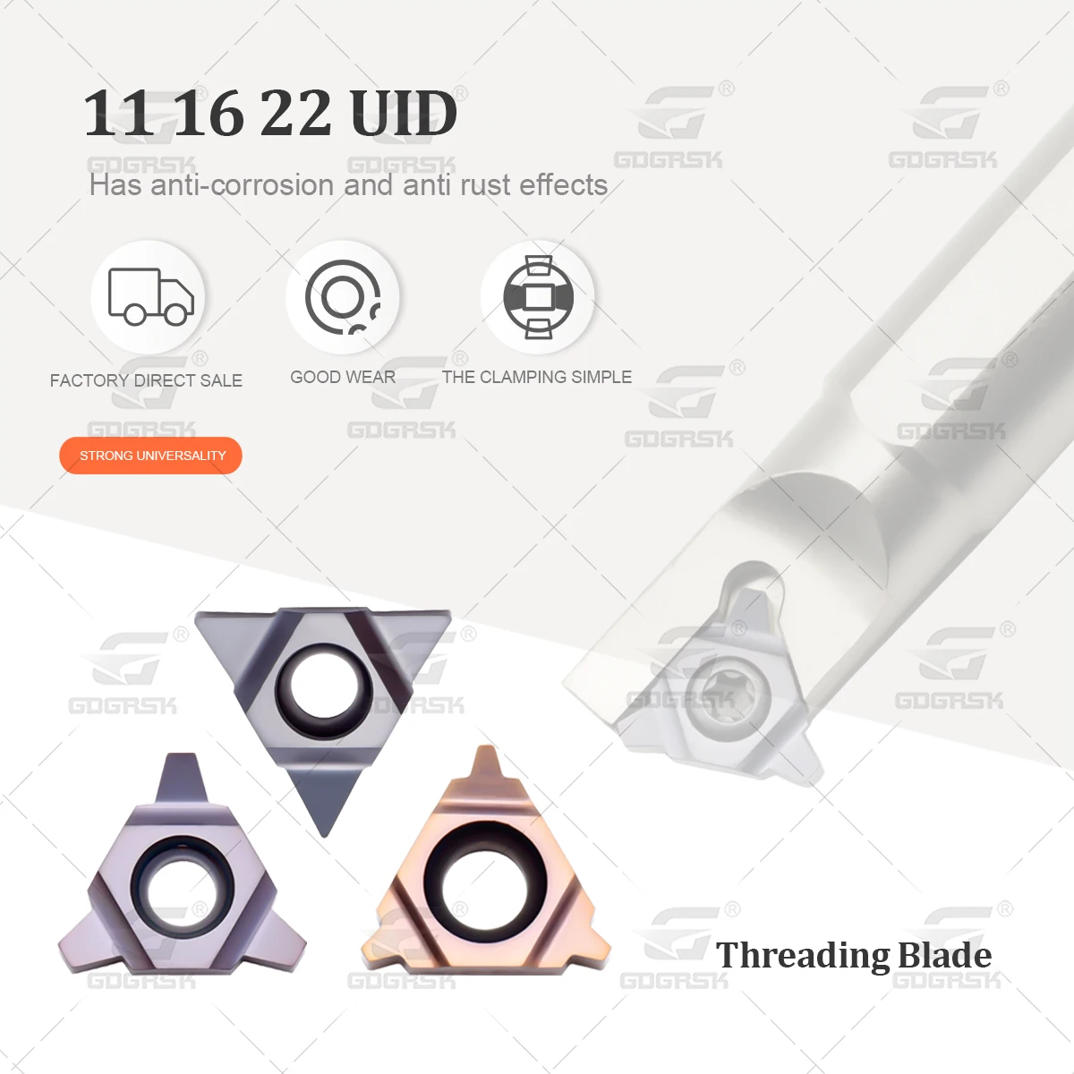 CNC Lathe Tools Alloy Thread Milling Insert 11/16/22 UID 2.0 3.0 6.0TR 11UID 2560-60 11UID 16UID C60 E60 Deep Hole Thread Cutter