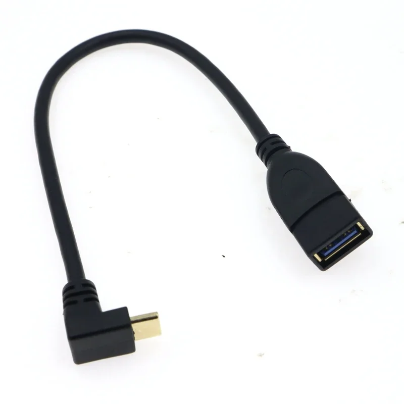 USB C Adapter OTG Cable 90 Degree Angle C Type Male to USB 3.0 2.0 Female Cable Suitable for MacBook Pro Samsung Type C Adapter