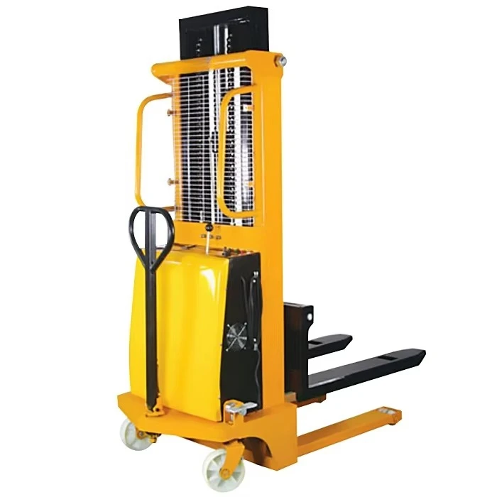 1000kg 1500kg 2000kg Semi-electric Stacker Thickened C-shape Steel Plate Frame Semi-electric Hydraulic Pallet Stacker