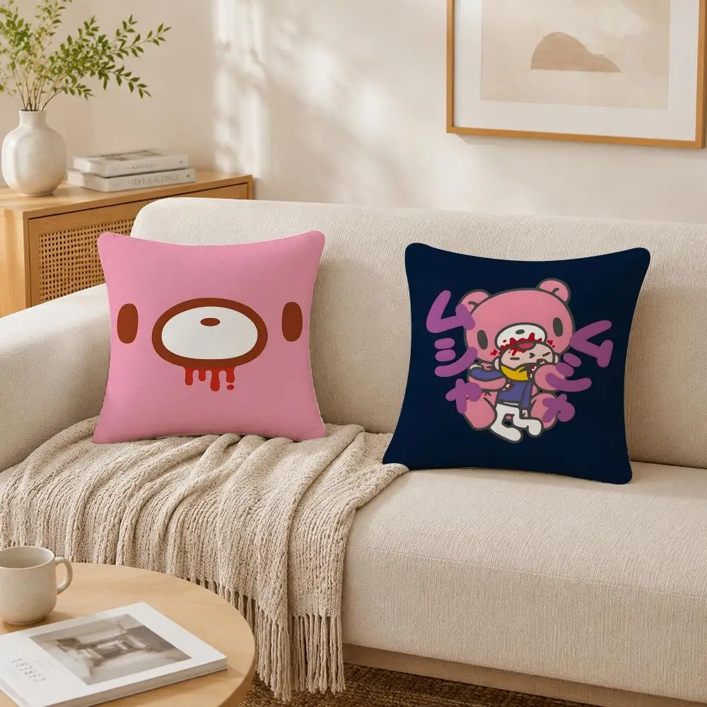 Cartoon G-GloomyS Bear Cushion Cover Plush Decorative Pillow Case With Hidden Zipper Fashion Room Decor For Home