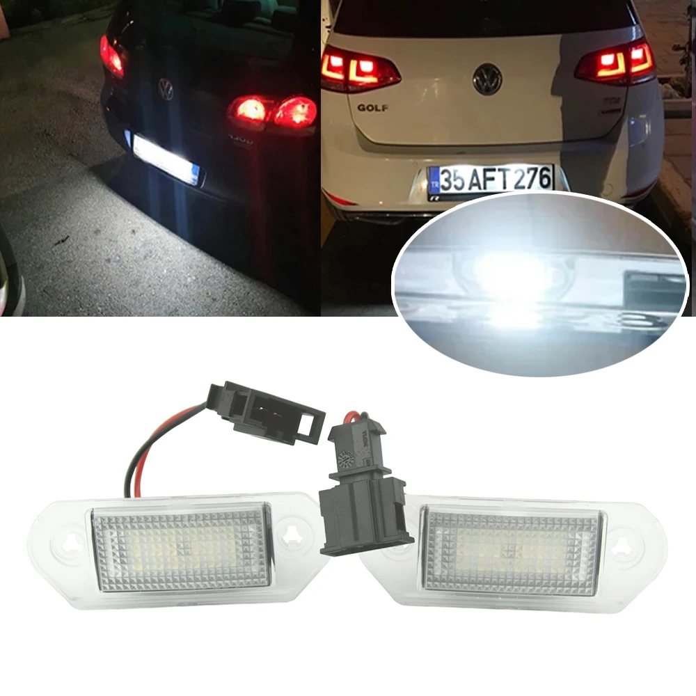 1 para LED prawo jazdy numer rejestracyjny żarówki świetlne dla VW Golf MK3 dla Skoda Octavia I Auto oświetlenie tablica rejestracyjna części