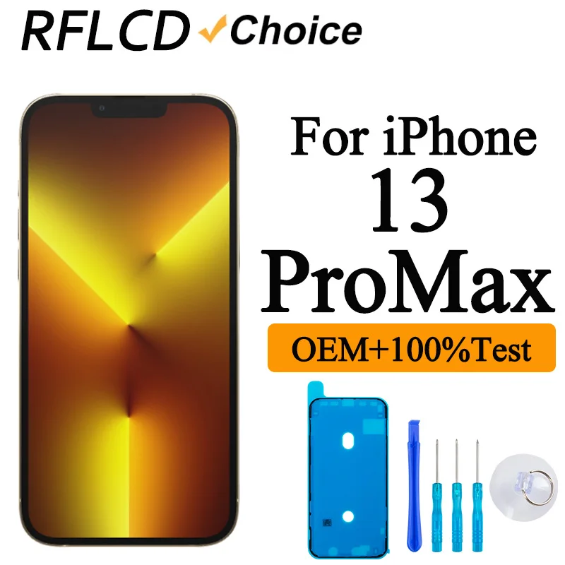 RFLCD SOFT OLED For iPhone 13 Pro Max LCD Display Touch Screen Replacement Digitizer Assembly A2643, A2484, A2641,A2644, A2645