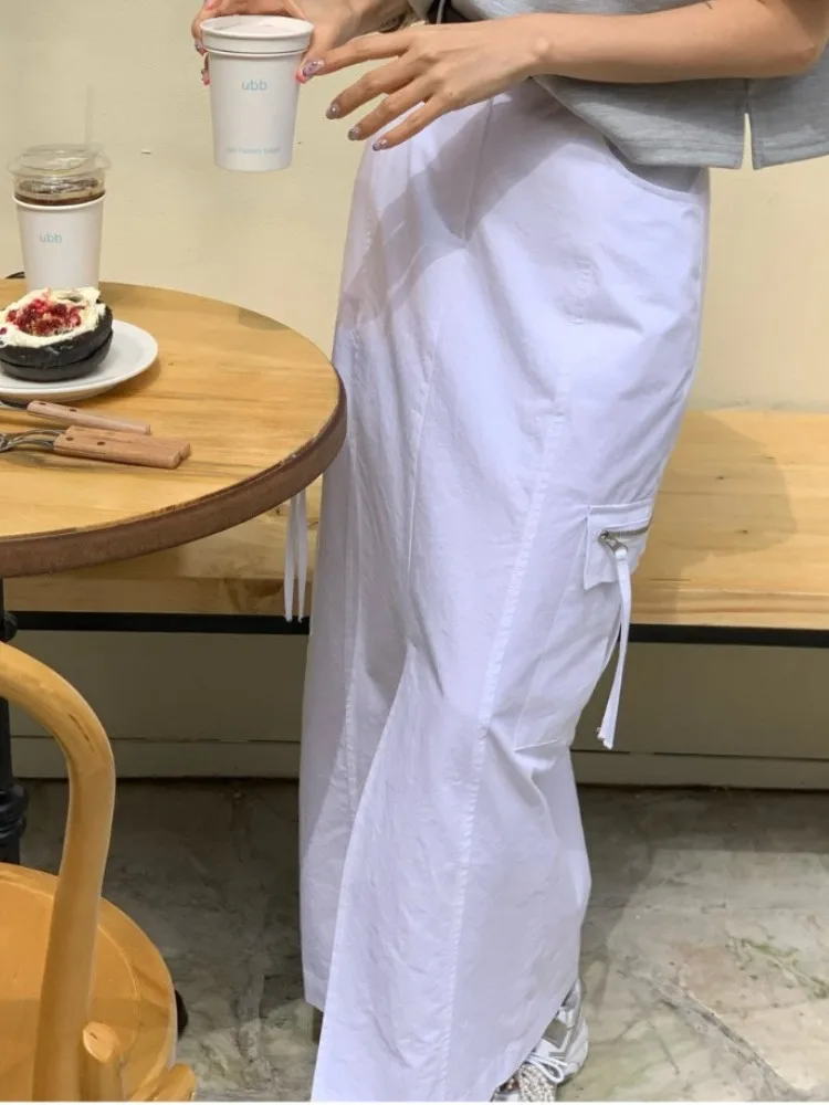 American Sle – jupe asymétrique taille haute pour femmes, nouvelle jupe trapèze ort Design Sense, longue, été 2025