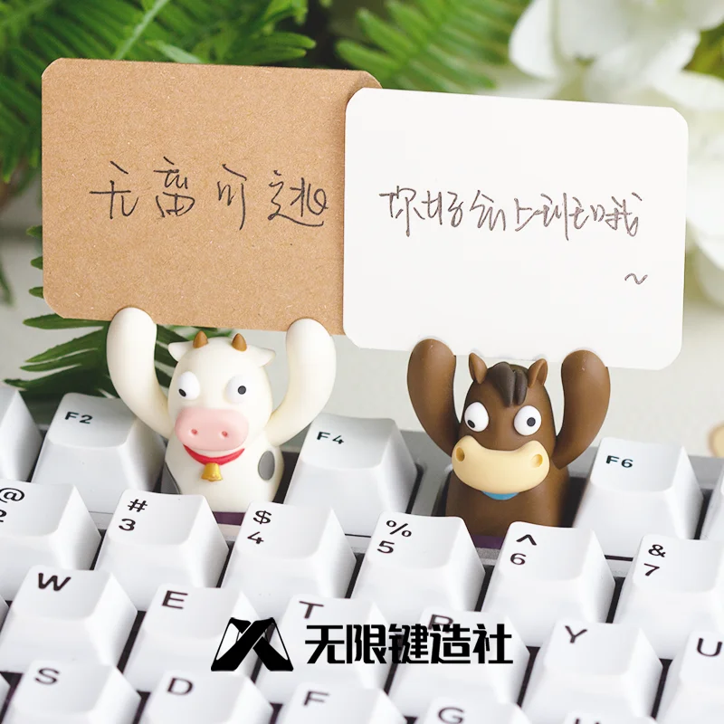 LOBO Custom Keycaps Placards Cattle and Horse Workers Personalized Resin Key Caps Mechanical Keyboard ProgrammerDIY Gamer Gifts