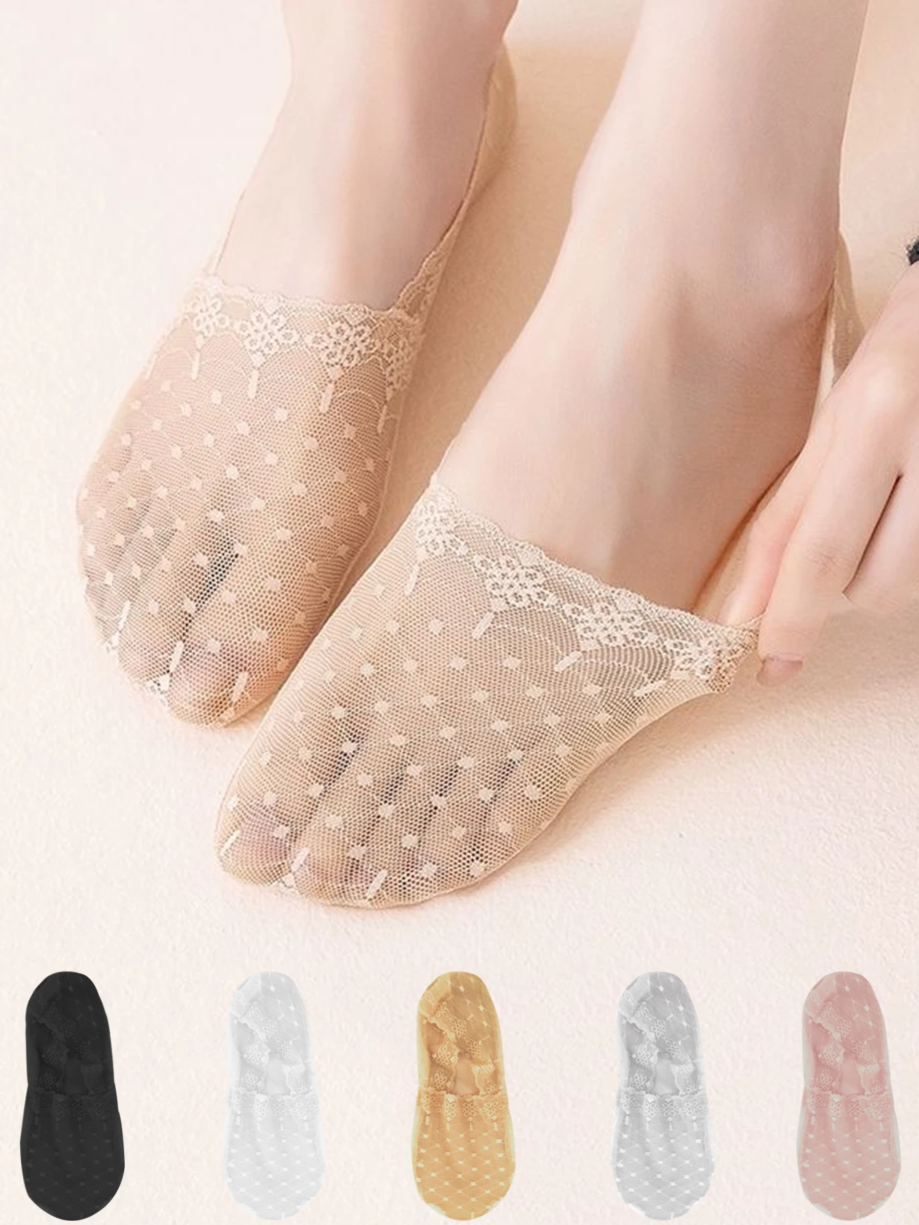 

Женские модные кружевные короткие носки, весна-лето, мягкие невидимые дышащие тонкие повседневные носки-лодочки, тапочки