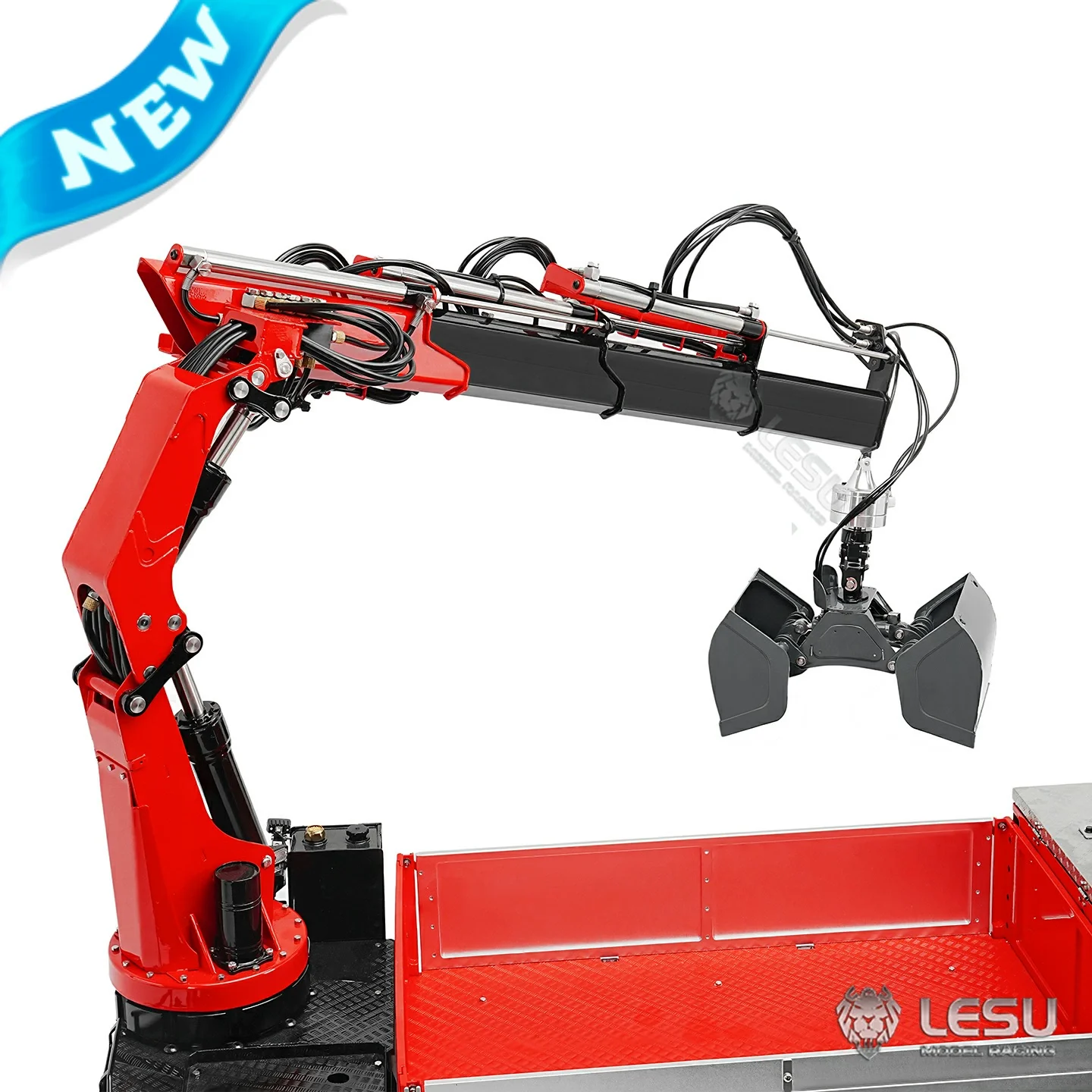 

1/14 Truck Remote Control Model Metal Hydraulic Roll-on/Off Crane LS-A0062 Clamshell Grab Suitable For Specific Groups DIY
