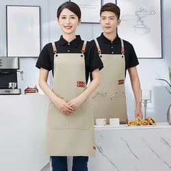 Waterproof Kitchen Apron Men Women Waiter Aprons Barista Manicurist Barber Mandiles Diy Candle Nail Studio Work Bibs Custom