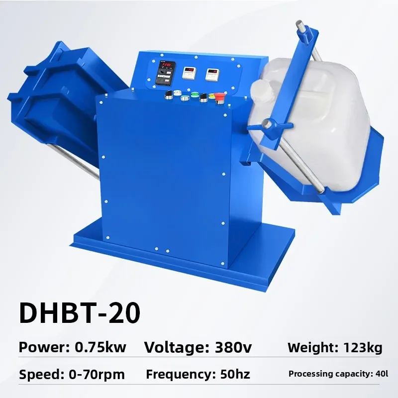 YJQ3 20L Double Barrel Electric Rotary Mixer Roller Machine Raw Materials Mixing Equipment Ink Flavors and Fragrances