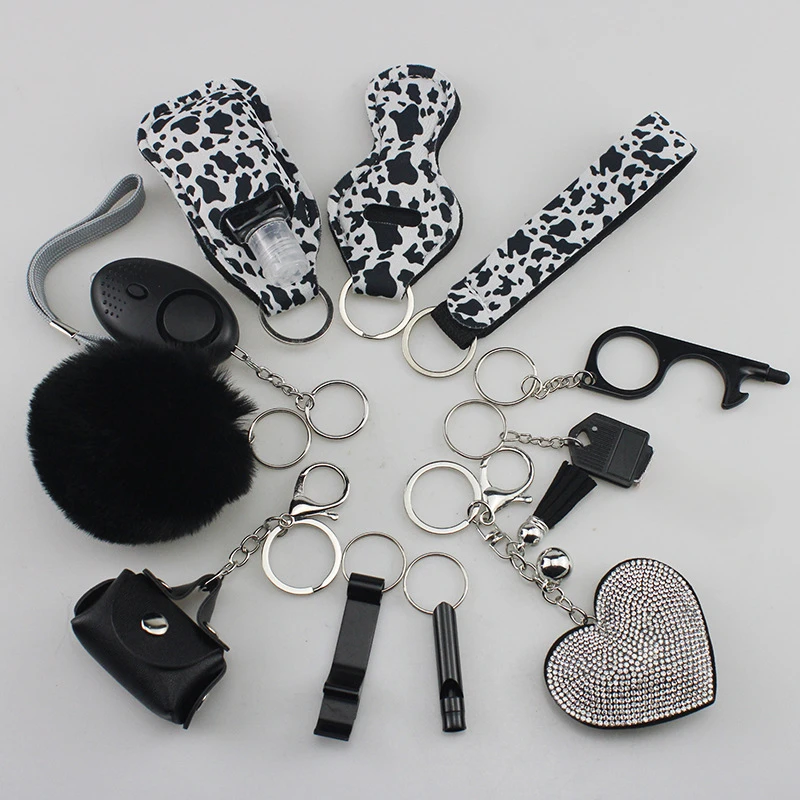 Juego de DIY11-Pcs de autodefensa, llaveros de autodefensa para exteriores, accesorios, llavero de autodefensa