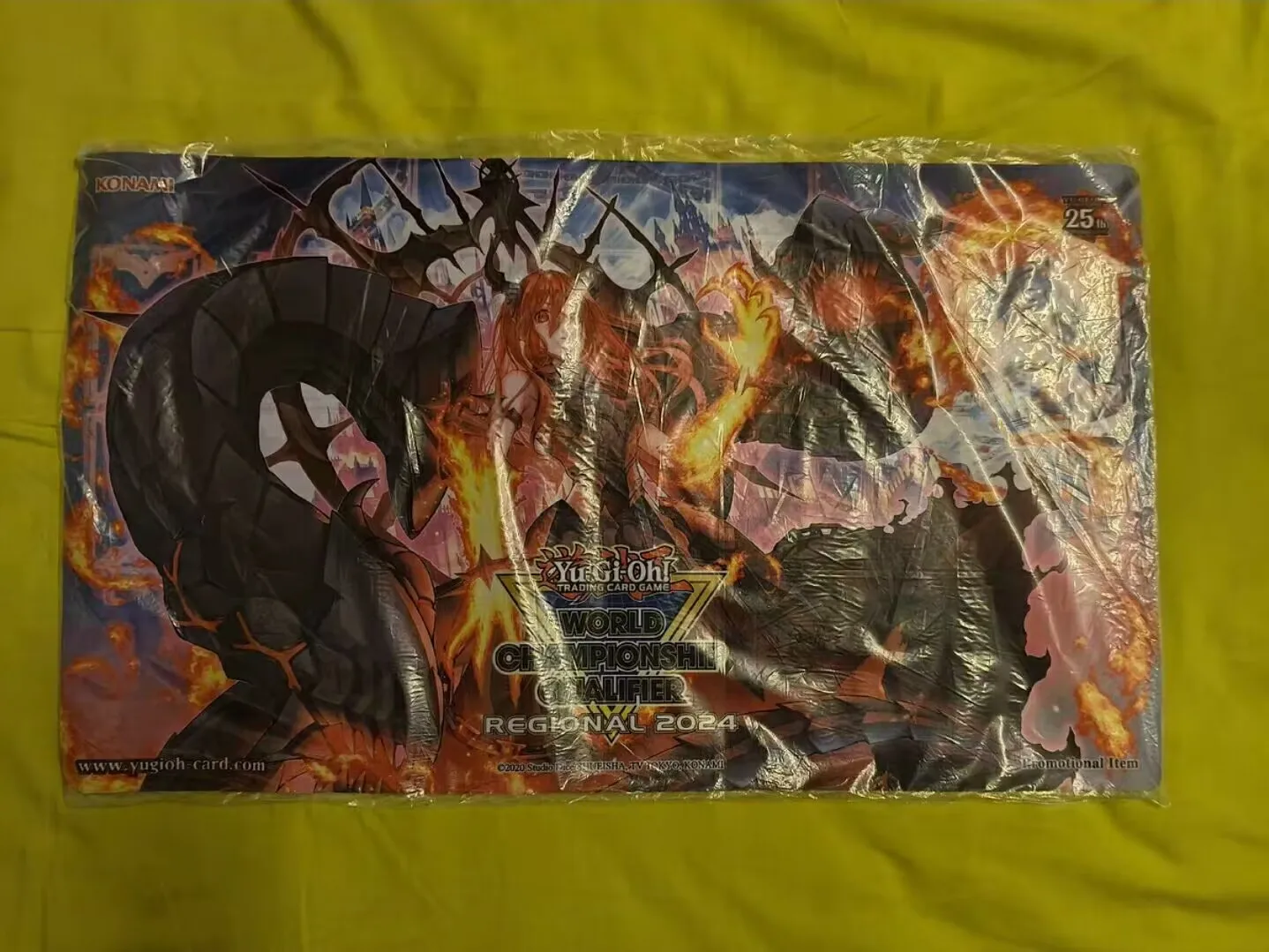 

Yugioh KONAMI World Championship Qualifier Promethean Princess, Bestower of Flames Official Playmat Mat Table Play Pad