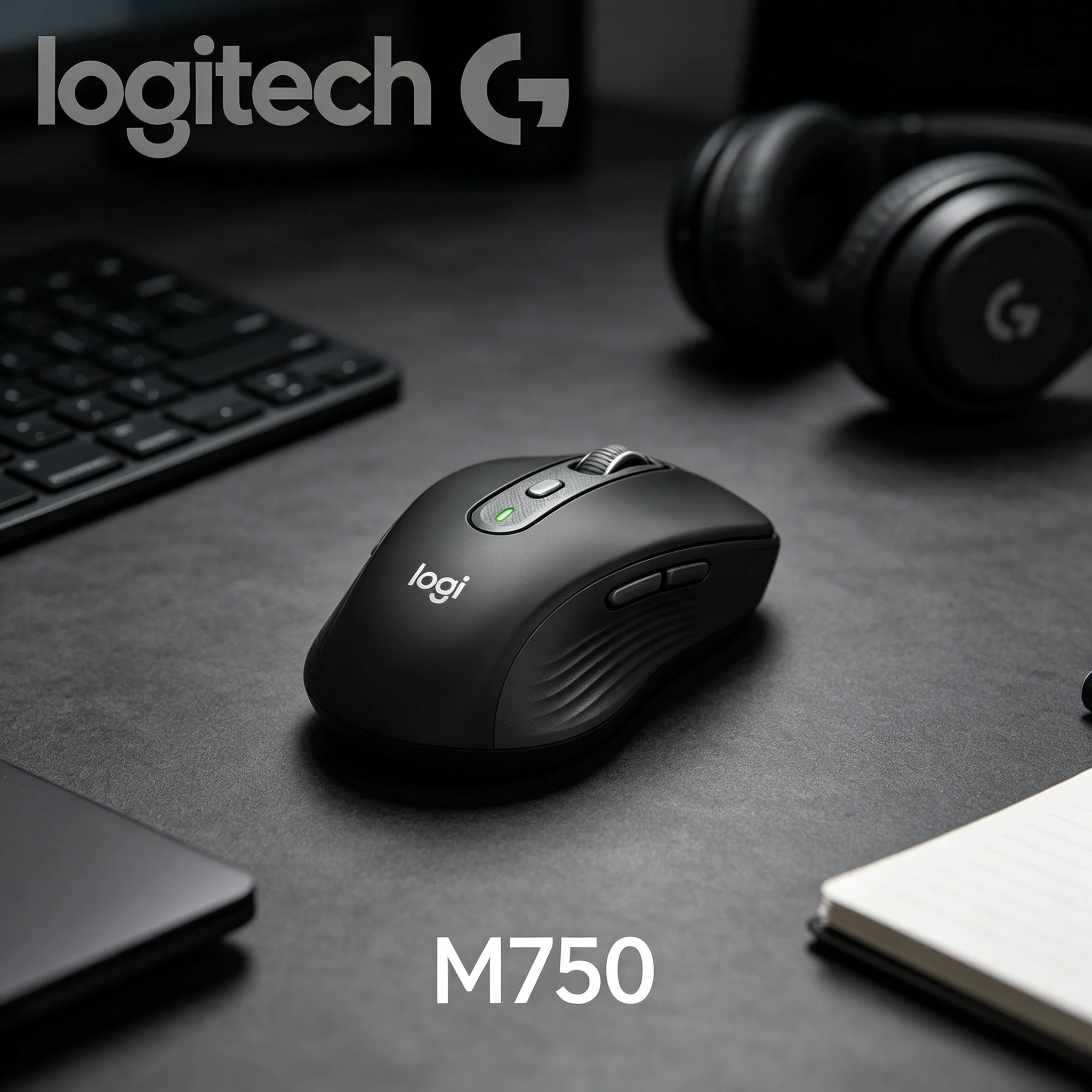 Logitech M750 Quiet Wireless Gaming Office Mouse Low‑Noise Buttons For Night PUBG Game And Home Contract Business Work