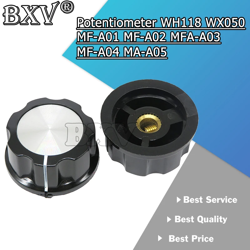 MF-A01 MF-A02 MFA-A03 MF-A04 MA-A05 6MM For WH118 WX050 New Potentiometer WXD3-13-2W Black/grey Knob Scale 15*17 Knob K17-01