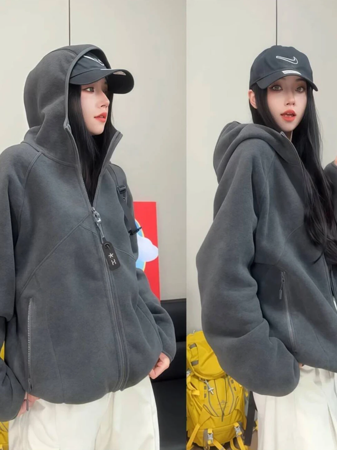 

Утепленная двусторонняя флисовая куртка с капюшоном для активного отдыха, ветрозащитная, мужская и женская, осенне-зимняя, с длинными рукавами, Cleanfit