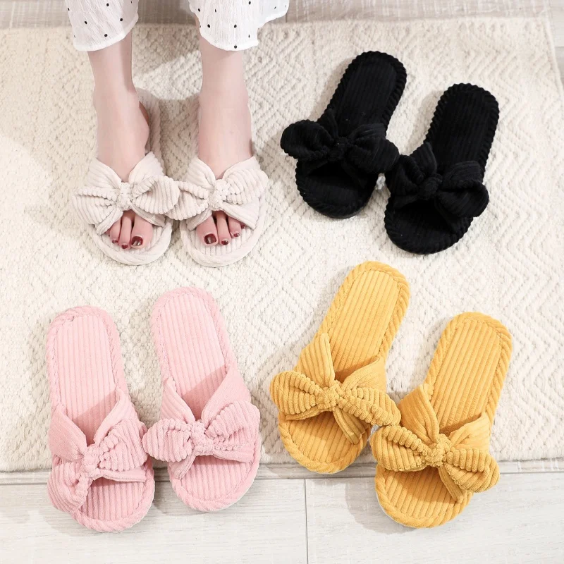 Women's Sweet Slides For Season Bohemian Slippers Home Comfortable Light Silent EVA Anti Slip Living Room Shoes