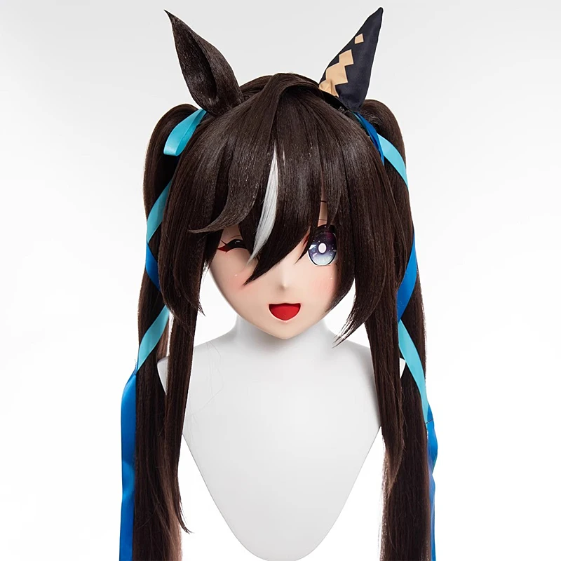 

(MEO0111) Customize Handmade Full Head Lockable Crossdress Male to Female Japanese Cartoon Anime Game Character Kigurumi Mask