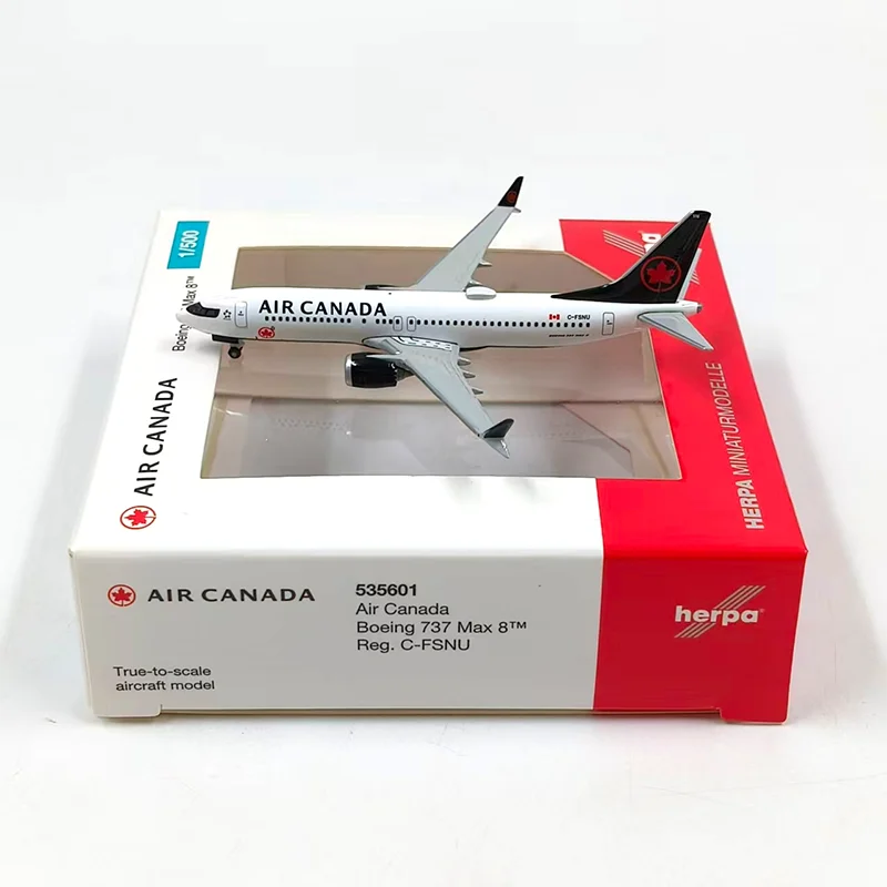 

herpa Diecast Alloy 1:500 Scale CA Boeing 737 Max 8 535601 Passenger Airplane Model For Display Collections