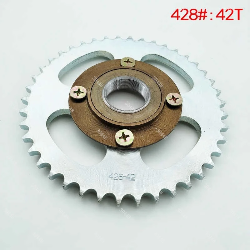 428 42T Large Rear Sprocket Kit With 26mm 31mm Axle Hub Adapter For Electric Tricycle Heavy Load Climbing High Torque Gear
