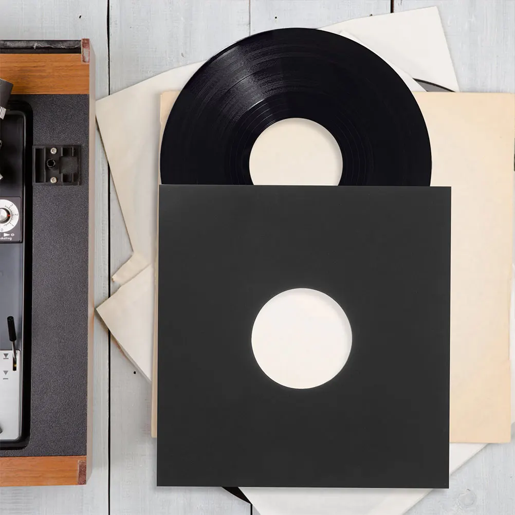 

8pcs Vinyl Record Bag Paper Inner Sleeves Double Layer Anti Static Protector for Records Storage Display