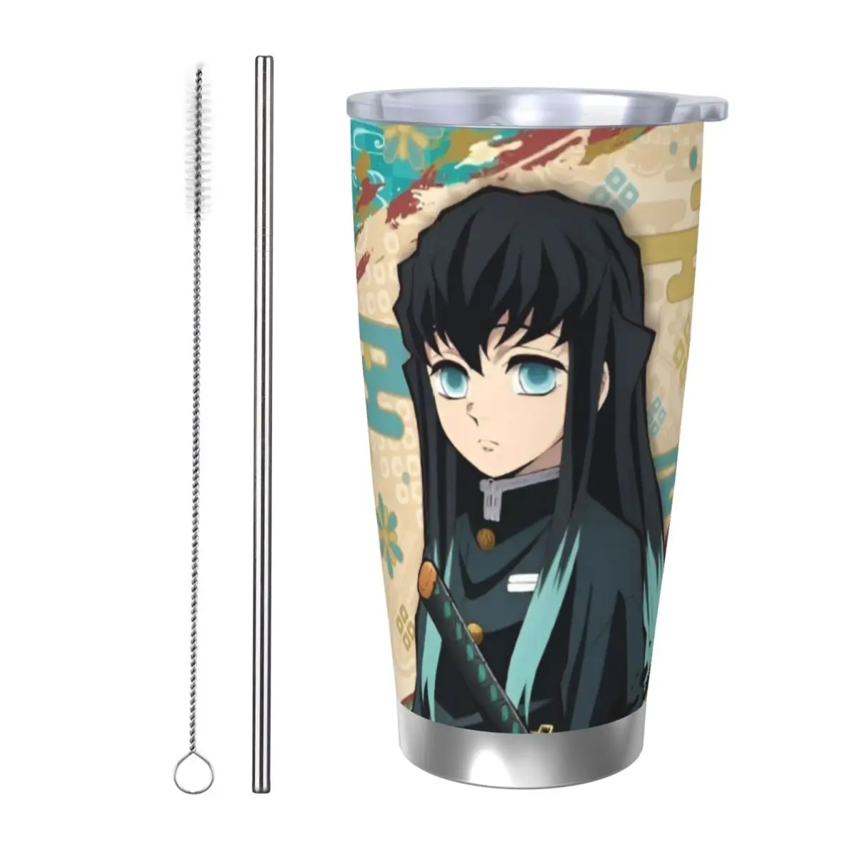 Muichiro Tokito Demon Slayer 20oz Cup Large Capacity Car Mug Leak-proof Juice Coffee Cup Food Grade