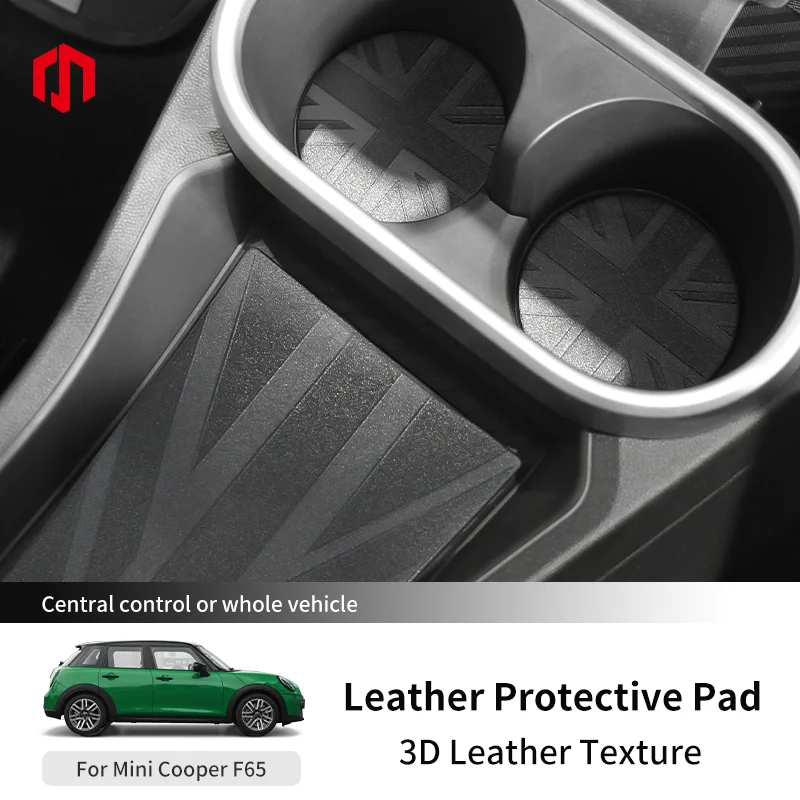 Union Jack Coffee Cushion Storage Groove Protect Coaster Car Cup Anti Slip Pad Mat  For MINI Cooper S F65 Car Accessories